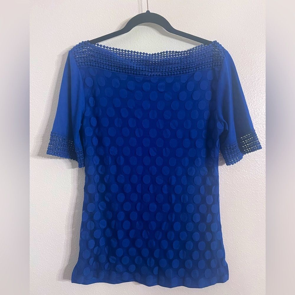 SHANNON Ford NY Navy Blue Blouse size Medium